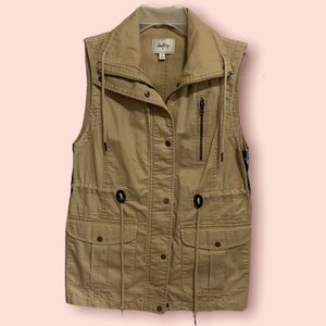 Buckle Daytrip Kaki Utility Vest Snap Closure Small